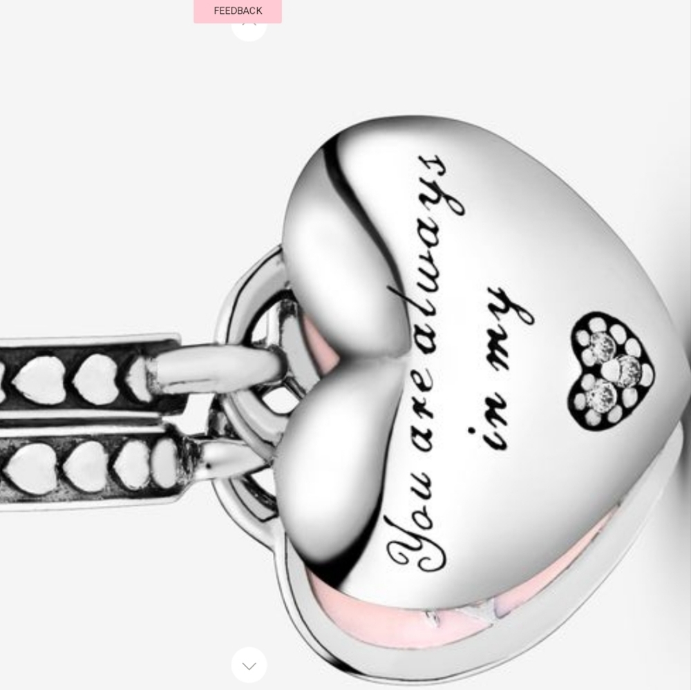 Pandora Mother & Daughter hearts splits dangle charms